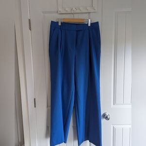 J. McLaughlin Newman Pants with Front Pleats and Side Pockets Blue Size 12